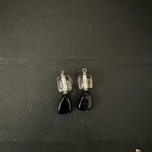 Elegant Black and Silver Earrings